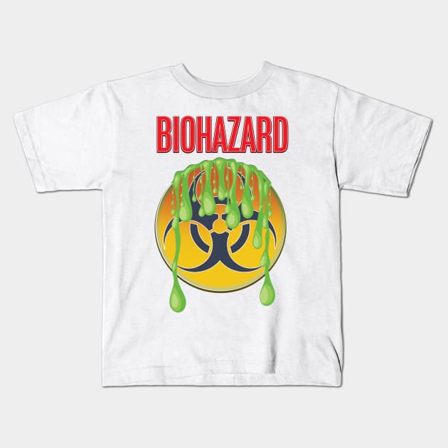 Biohazard Slime Kids T-Shirt by nickemporium1